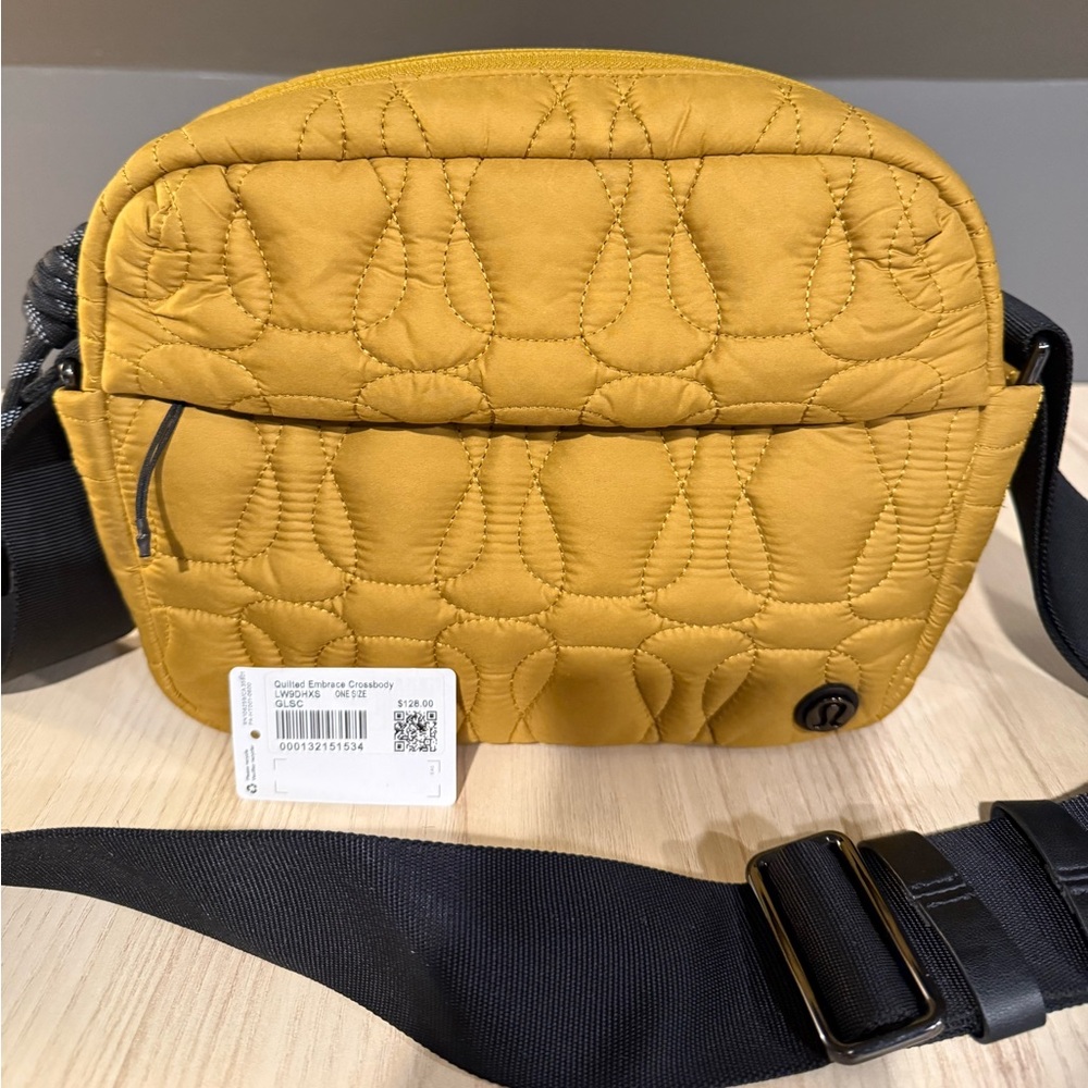 Lululemon Quilted Embrace Crossbody Bag Golden Mustard NWT $128